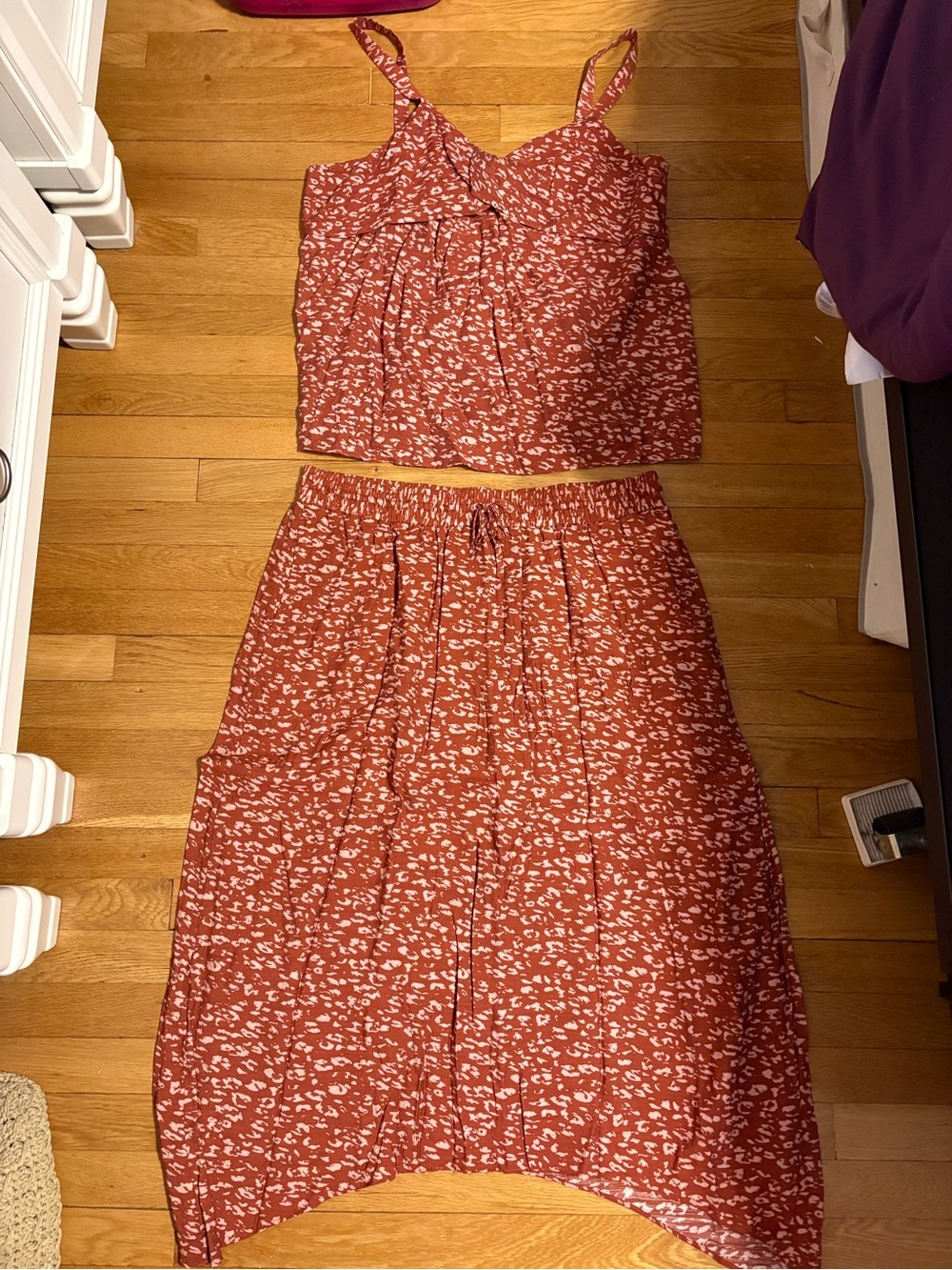 Simply Vera Vera Wang Rust Two-Piece Skirt Set